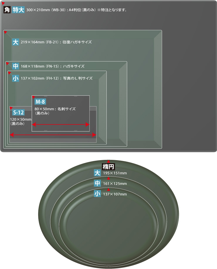 サイズを決める2 角・楕円